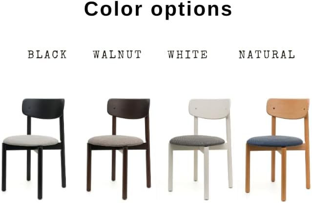 BISCHAIR Wooden Dining Chairs Set of 4 Mid Century Upholstered Modern Kitchen Table Chairs for Room Furniture with Durable Premium Ergonomic Design (Keynote, Black)