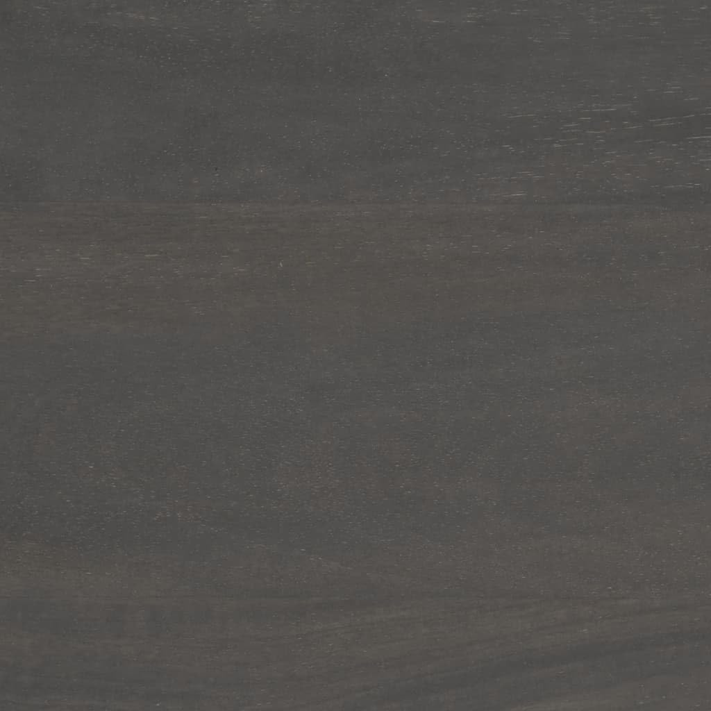 Solid Mango Wood Sideboard, 29.5 Inch Wall Mounted Buffet Cabinet with 3 Soft Close Drawers, Modern Grey and White Carved Accent Credenza for Living Room and Dining Area