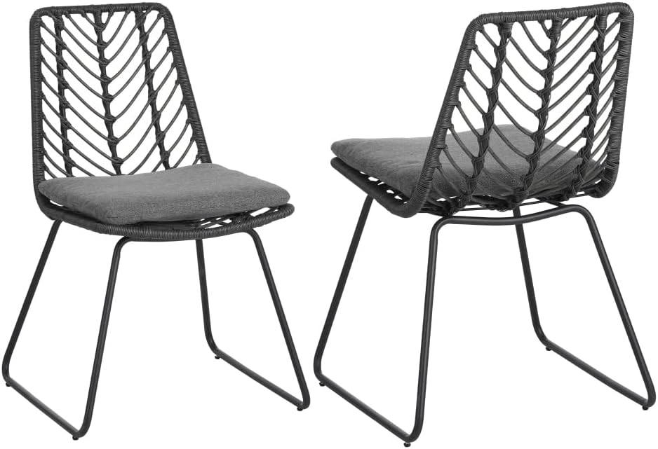 Saiveina Deja Chair,2PCS with 2 Cushions,Gray