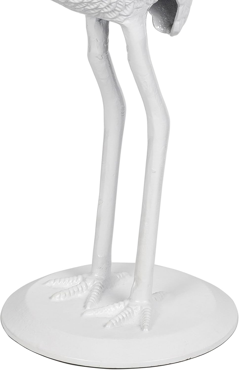 Eyely DNE1006C Maxine 25" Classic Mid-Century Glass Top Flamingo End Table for Living Room, Bedroom, Office, Bathroom, White