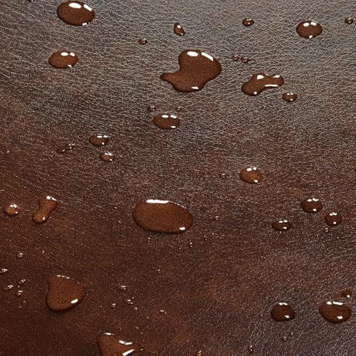 Yaheetech Mid-Century Modern Accent Chair, Lounge Chair, Dark Brown | Faux Leather Chair with Flat Arms, Engineered Wood Frame Armchair, for Living Room/Office/Reading/Reception Area