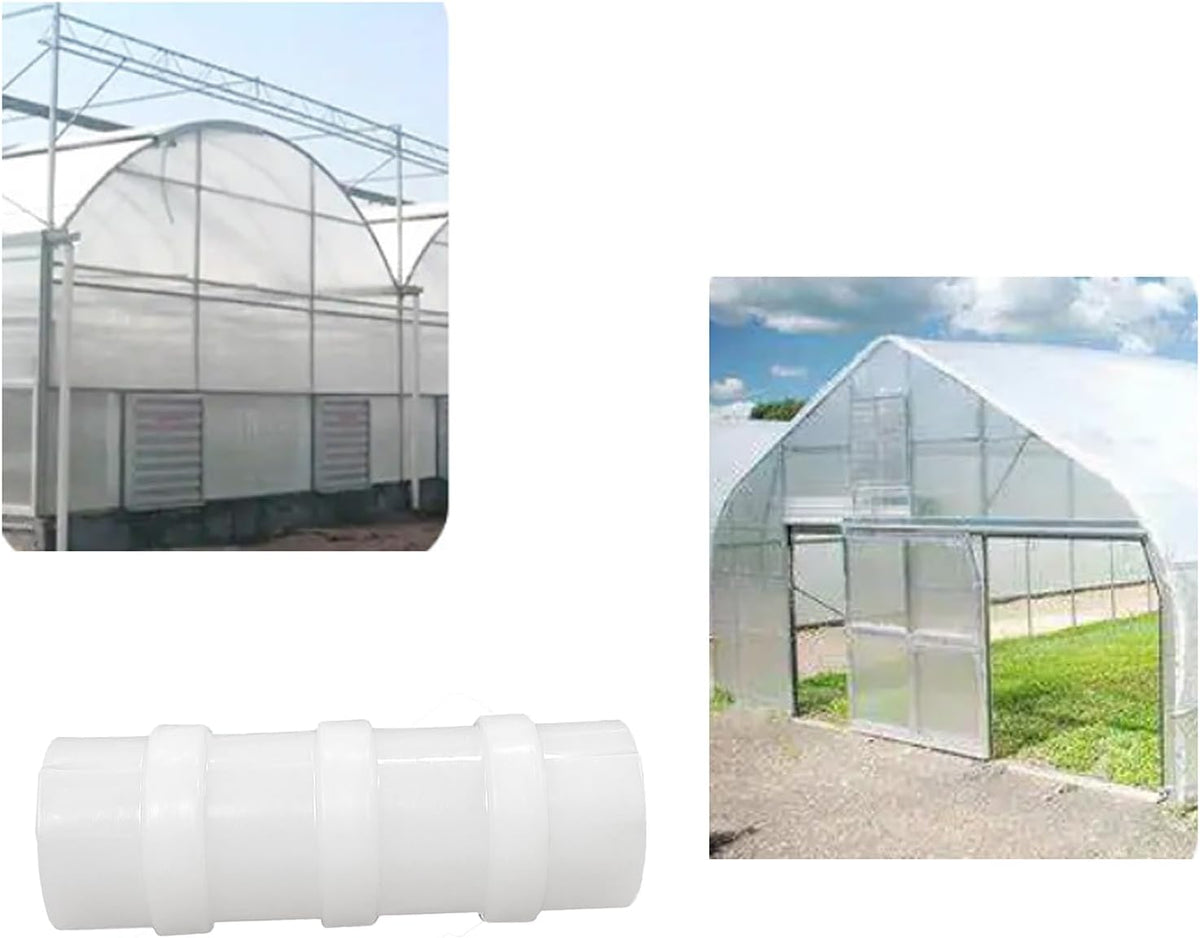 FDXGYH 20 Pcs Greenhouse Film Clamps ABS Snap ClampTube Clip Garden Buildings Tube Clip for 1/2" PVC Pipe(White)