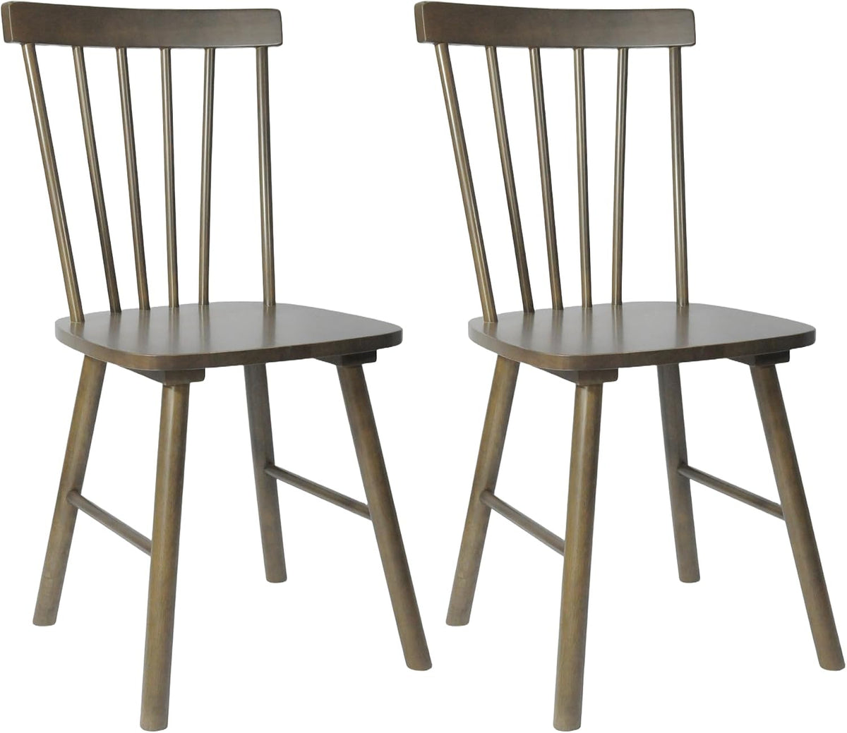 DUHOME Windsor Dining Chairs Set of 2, Farmhouse Mid Century Modern Wooden Spindle Back Kitchen Chairs with Comfortable Seat,Wood Dining Chairs for Dining Room, Living Room & Bistro