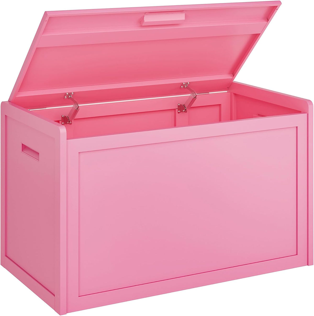 Storage Chest, Entryway Storage Bench with 2 Safety Hinges, Storage Trunk with Flip-Top, Chest Box Organizer for Entryway, Bedroom, Living Room, Easy Assembly, Pink