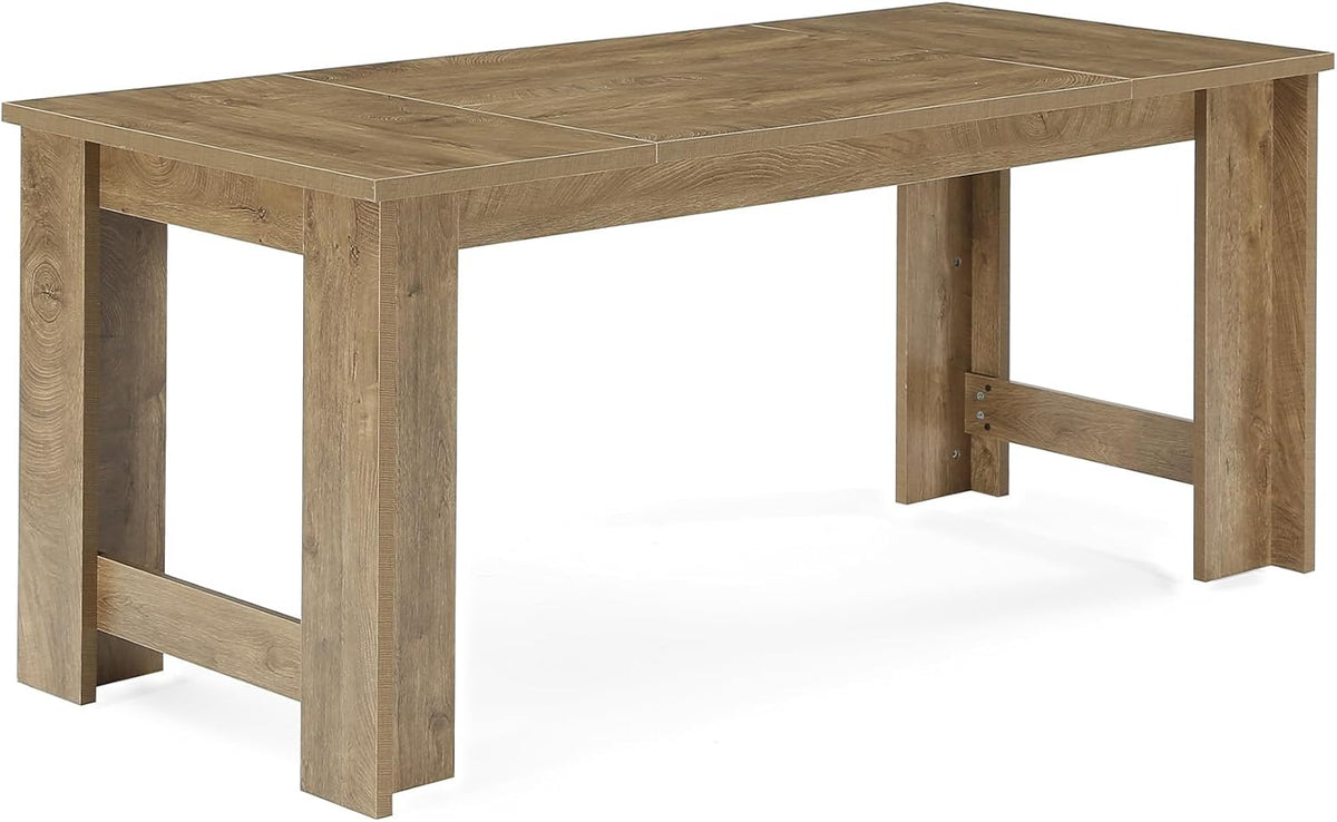 Tribesigns Dining Table for 6–8, 70.8" Farmhouse Dining Room Table with Sturdy Panel Legs, Large Wooden Kitchen Table for Dining Room, Living Room, Natural