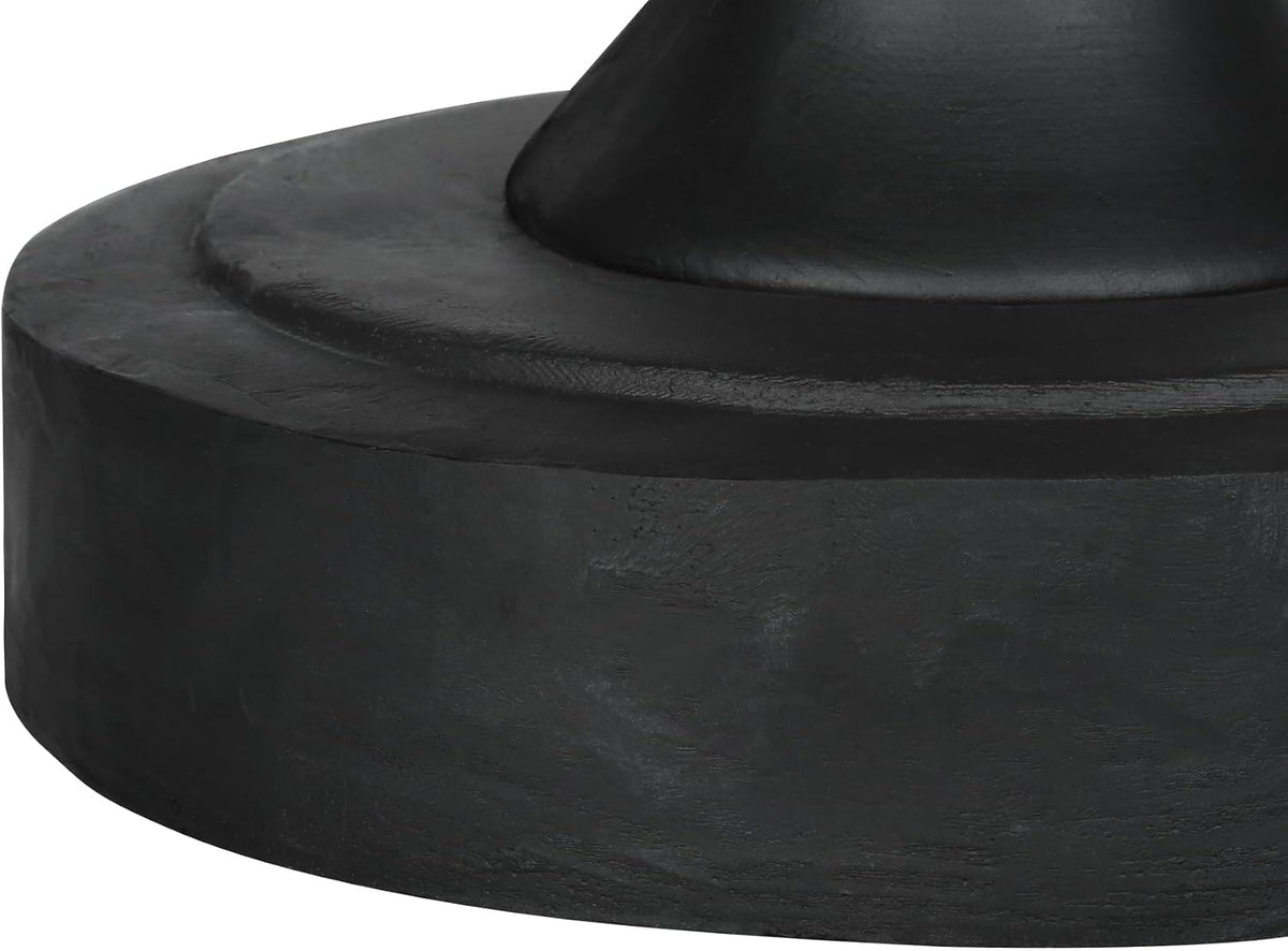 Monarch Specialties I 4162 Accent Table, 25" H, Indoor Or Outdoor, Bedroom, End, Living Room, Nightstand, Round, Side Table, Black, Transitional
