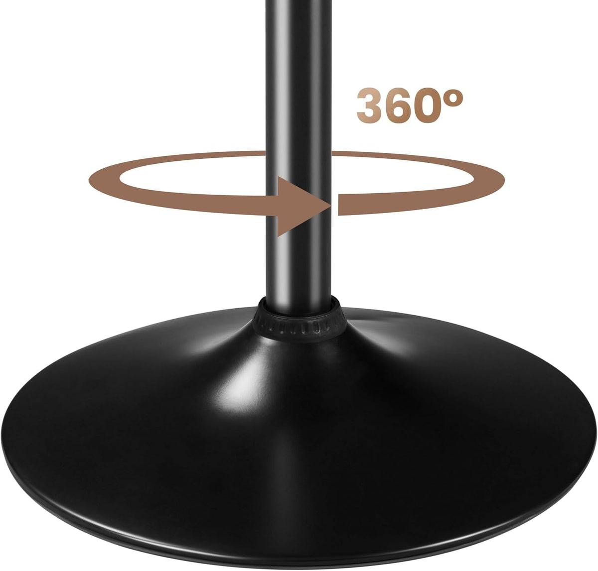 Yaheetech 3-Piece Bar Table and Stools, PU Leather Full Black | Round Pub Table and Chairs Set with MDF Tabletop and Stainless Steel Stand,Adjustable 360° Swivel for Kitchen Study