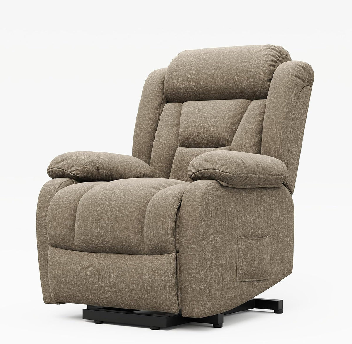 Amopatio Lift Recliner Chair for Elderly Upgraded Reclining Chairs Indoor Lounge Chairs Single Sofa with Side Pockets and Remote Control for Living Room Bedroom(Brown)