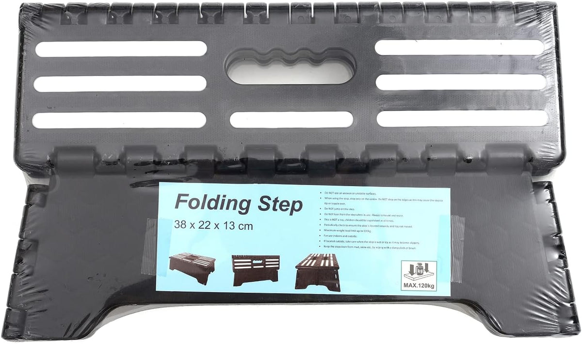 Portable Folding Step Stool, 5 inch Lightweight Anti-Skid Stepping Stool, Non-Slip Textured Grip Surface for Adults Seniors at Home, Kitchen, Bathroom, Bedroom, Closet, Holds Up to 300 Pounds Black