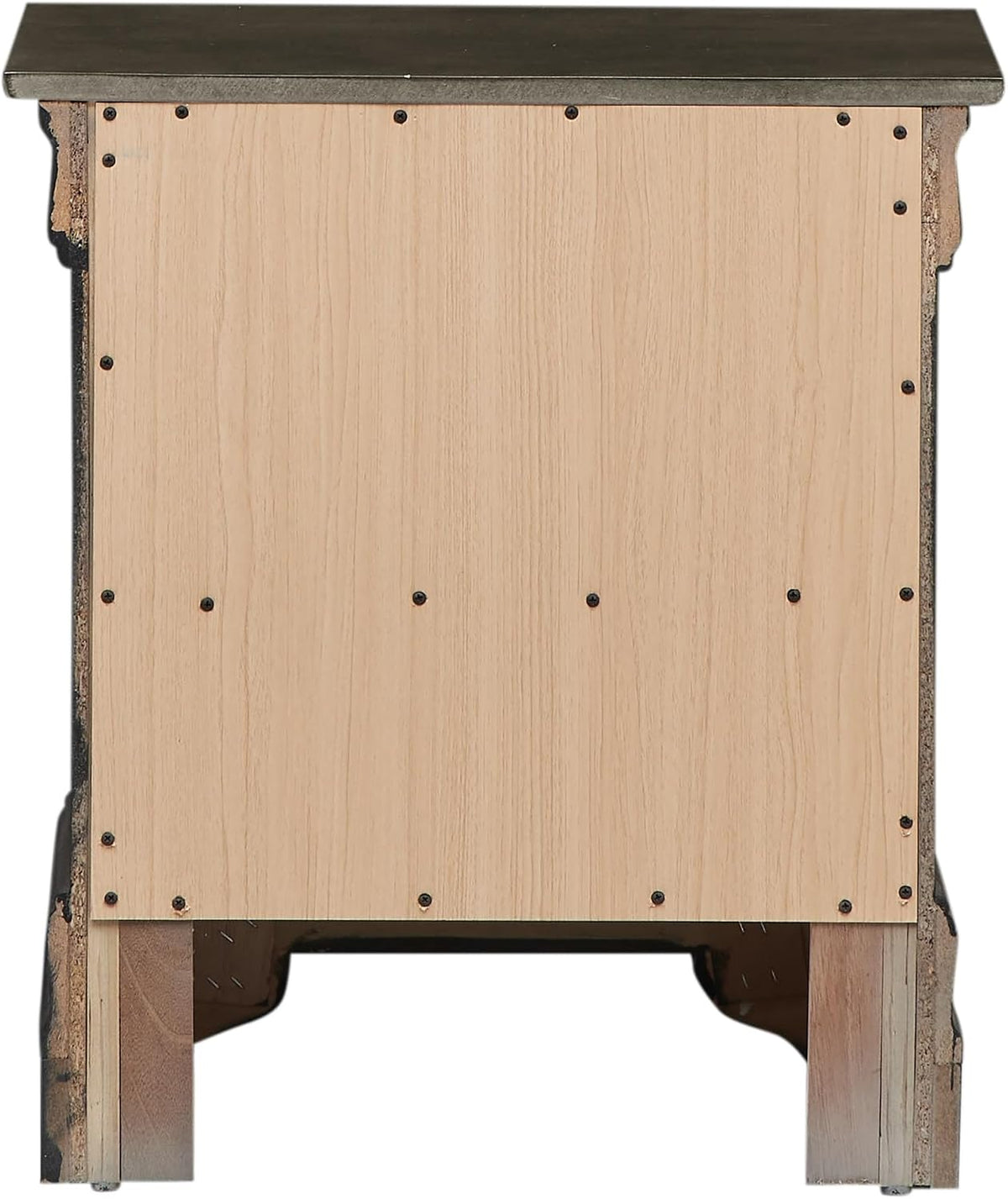 Charming Traditional Gray Nightstand,for Small Spaces