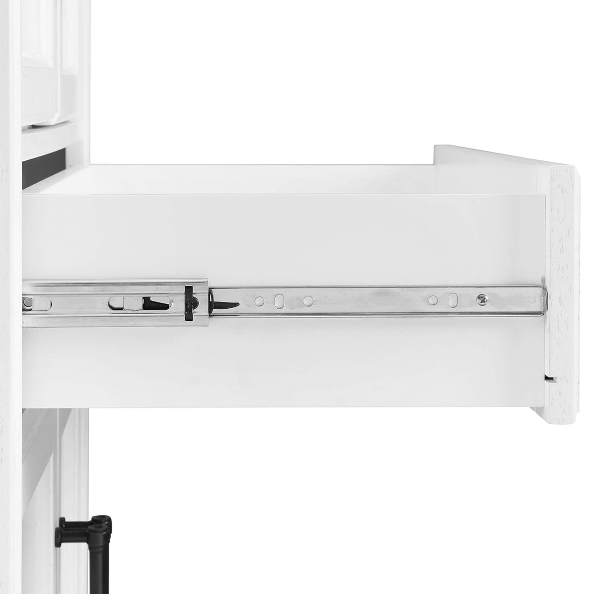 Crosley Furniture Tara Pantry Storage Cabinet with Shelves, Kitchen, Dining, or Laundry Room, Distressed White