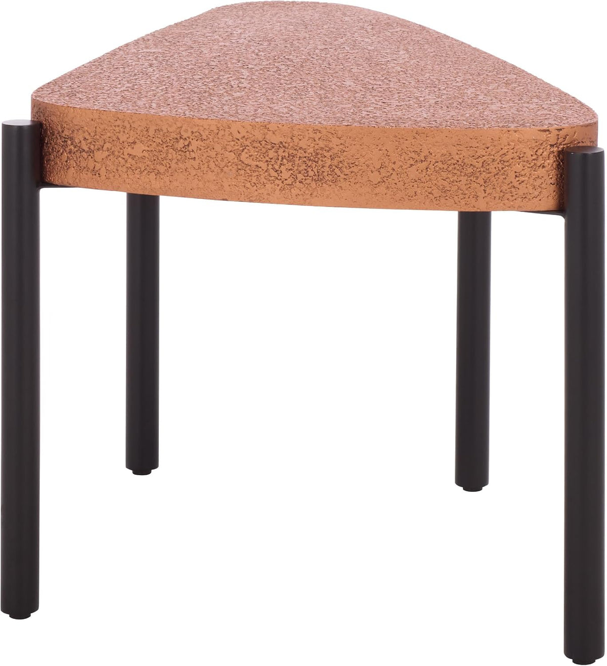 SAFAVIEH Home Collection - Sado Triangular Iron Accent Table in Brown & Black Finish, Mid-Century Modern Side Table (ACC3241A)