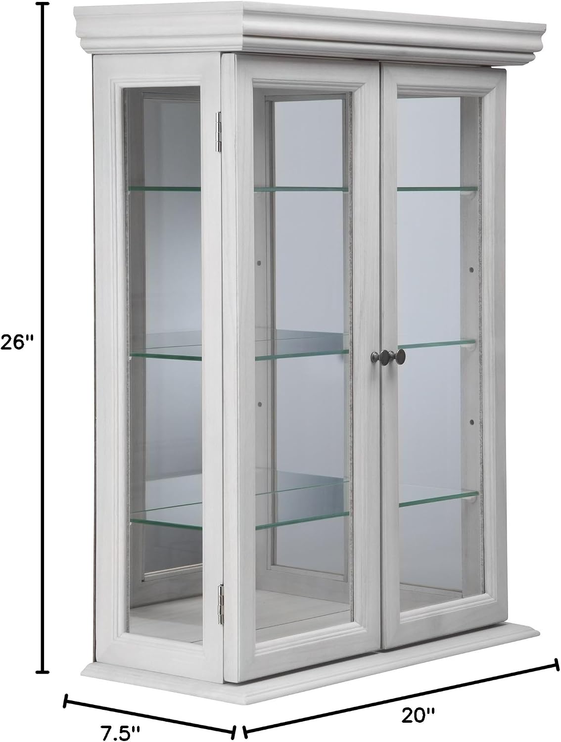 Design Toscano Country Tuscan Wall Curio Display and Storage Cabinet, 20 Inches Wide, 7 Inches Deep, 26 Inches High, Lily White