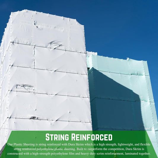 Farm Plastic Supply - Dura Skrim 10 Mil White String Reinforced Plastic Sheeting - White Plastic Sheeting, 10 Mil White Plastic Sheeting, String Reinforced Plastic Sheeting (20' x 100')
