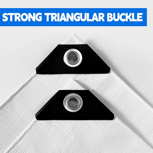 Tarp 6x8(2packs) ft Heavy Duty 12mil 100% Waterproof High Durability Multipurpose,Uv Resistant,White Tarp Suitable for Swimming Pools, Boats, Camping, Courtyards, Etc -by MVPNET