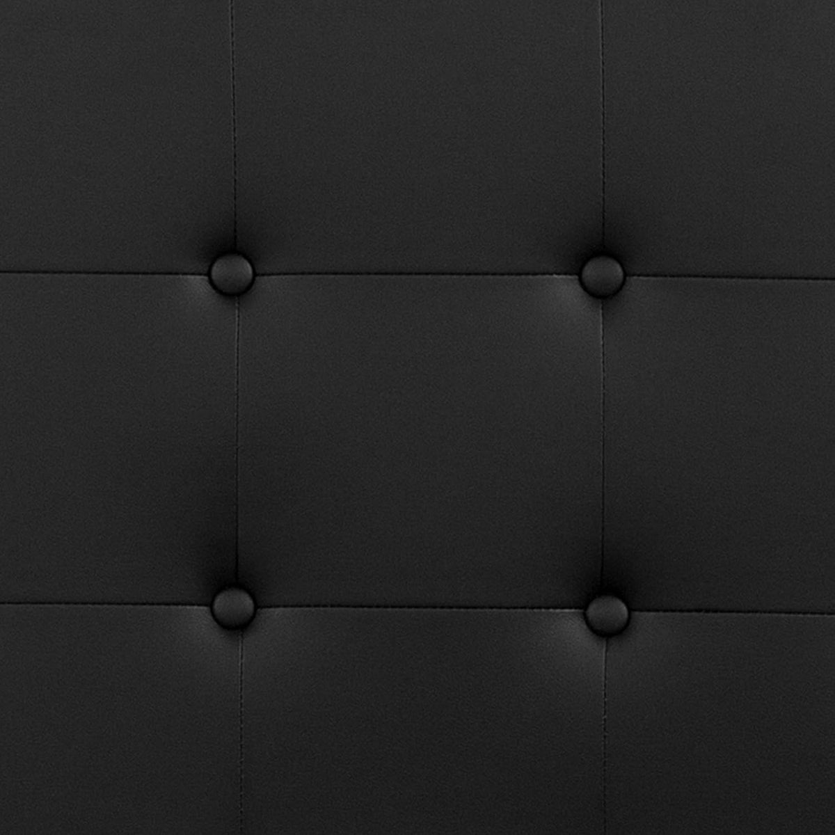 EMMA + OLIVER Black King Button Tufted Headboard