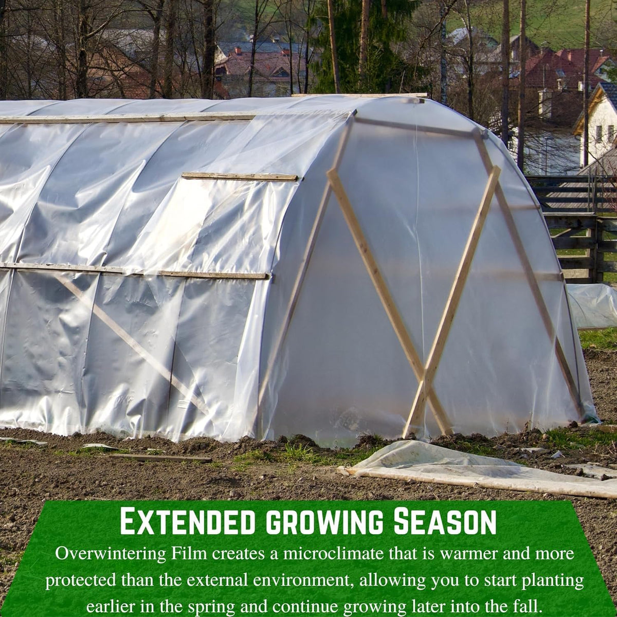Farm Plastic Supply - 6 Mil White Plastic Sheeting - Overwintering Film, 6 Mil White Plastic Film, Greenhouse Plastic, Durable Plastic Sheeting (32' x 40')