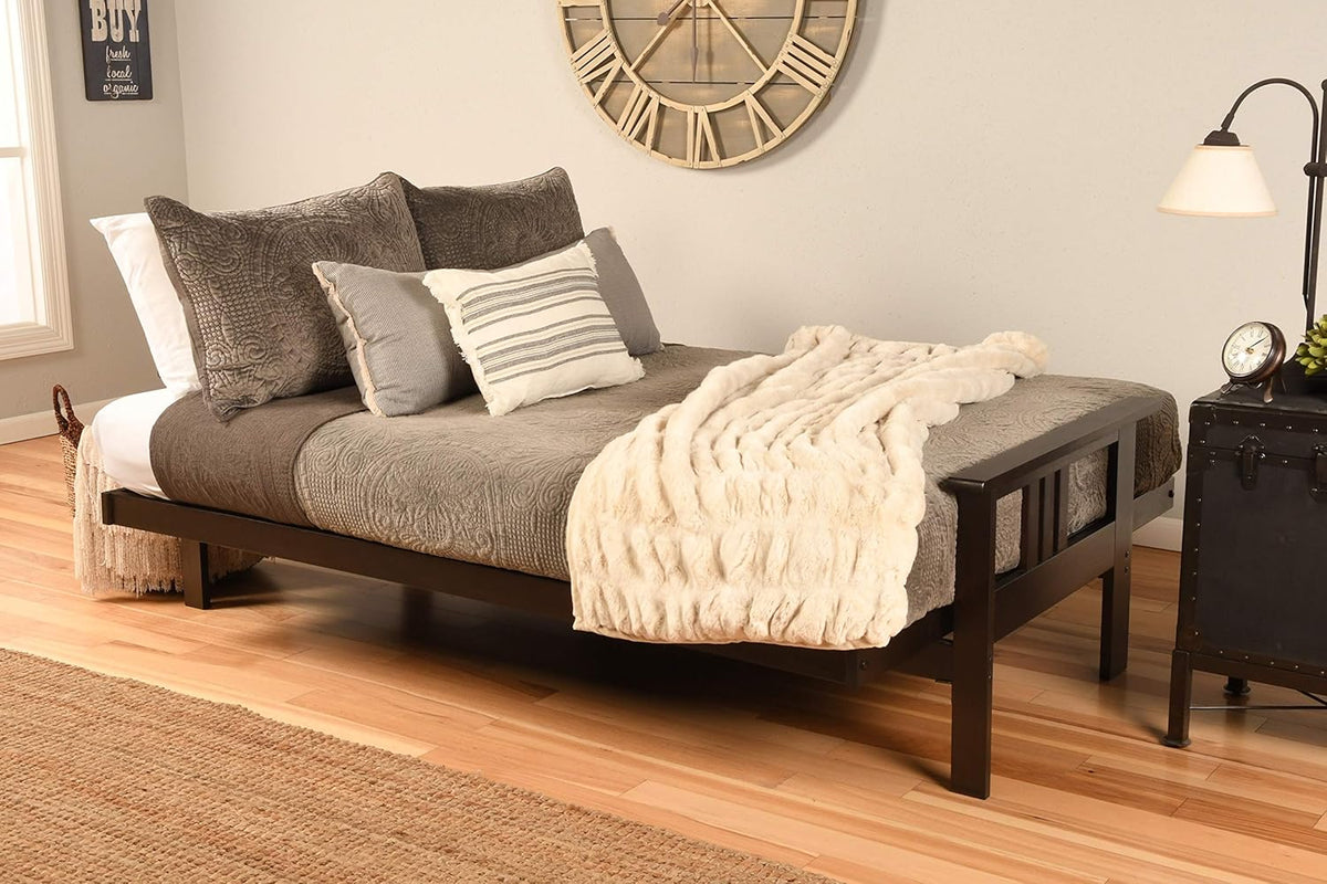 Kodiak Furniture Monterey Queen-size Futon, Espresso Finish with Oregon Trail Java Mattress