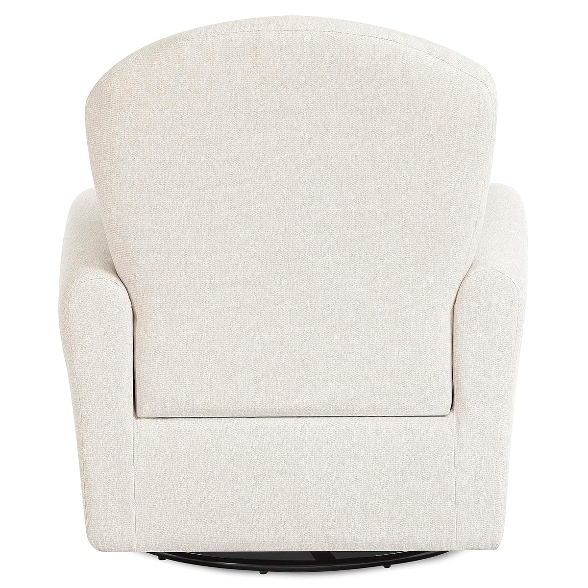 Evolur Vienna Swivel Glider with Nailhead Trim in Sweet Cream, Made from Sturdy and Sustainable FSC-Certified Wood, Easy to Assemble and Maintain, Features 360° Swivel Motion