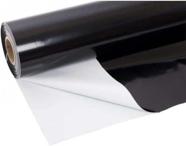 Farm Plastic Supply Crawl Space Vapor Barrier, 20 mil - Thick Plastic Sheeting, Drop Cloth Moisture Barrier for Crawl Space Encapsulation, Heavy Duty Polyethylene, Black & White Panda Film (18' x 10')