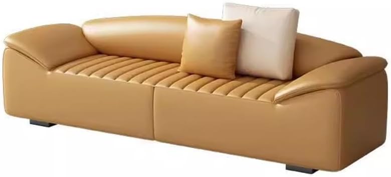 Modern Bed End Stool for Bedroom Living Room Bedside Long Bench Cloakroom Sofa Minimalist Couch Entryway(Orange,Medium)