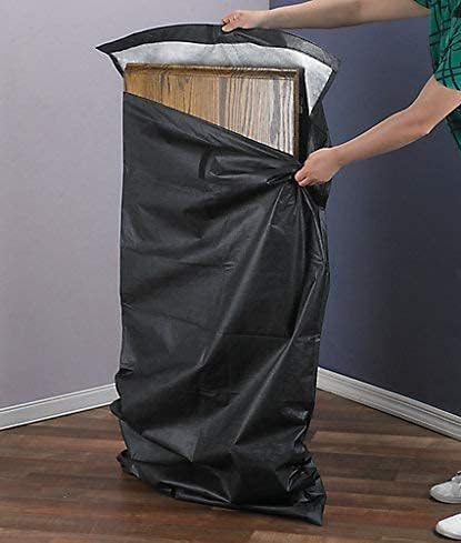 Table Leaf Storage Bag Padded 2 Pack, Adjustable Closure, 51x 28in | Heavy Duty Dining Table Leaf Bag, Extra Thick Flannel Backing Table Leaf Covers for Storage, Water-Resistant, 51x 28in, Black
