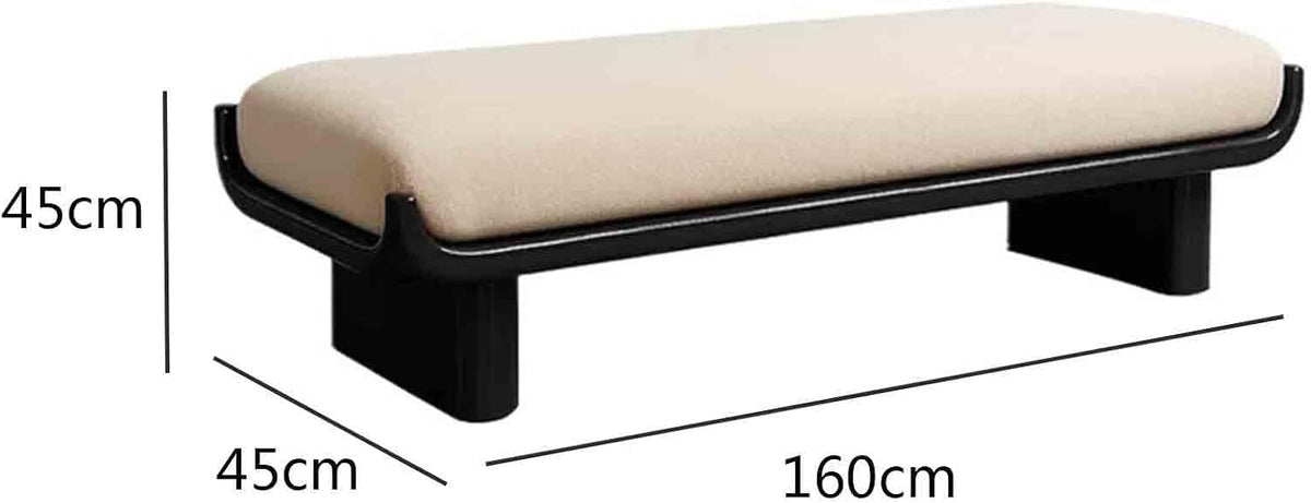Modern Wooden and Fabric Long Shoe-Changing Bench for Living Room and Bed end Entryway(XL)