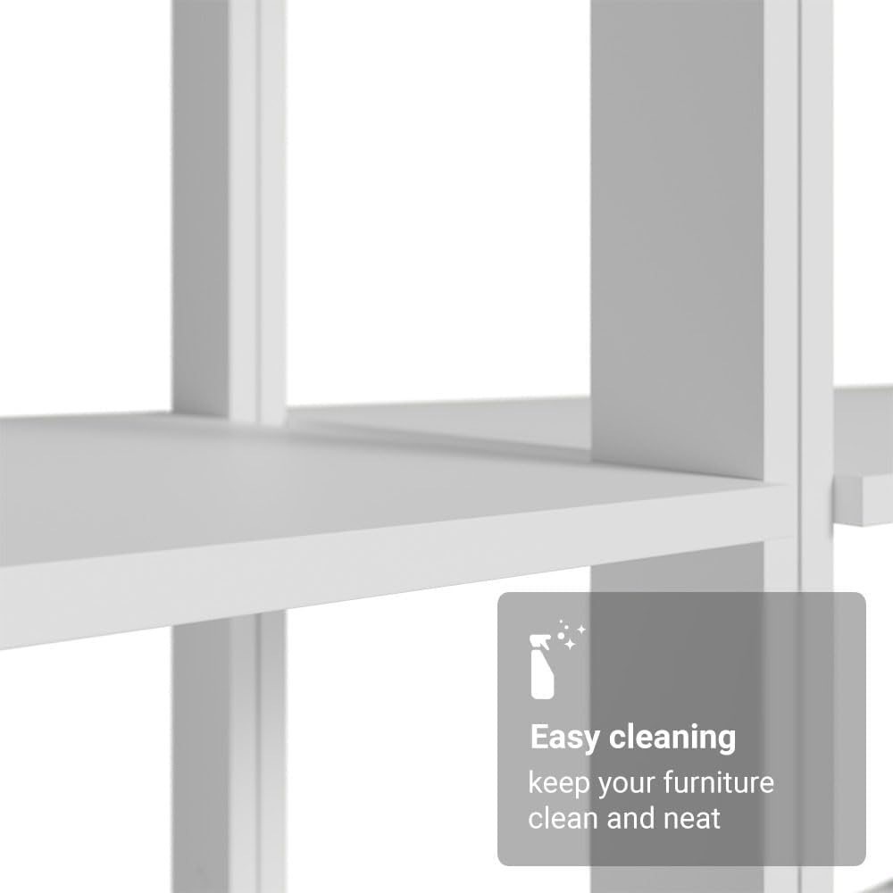 Madesa Kitchen Pantry Storage Rack with 2 Drawers and Open Shelves 74" L Multiuse Modular Cabinet for Kitchen Organization - White