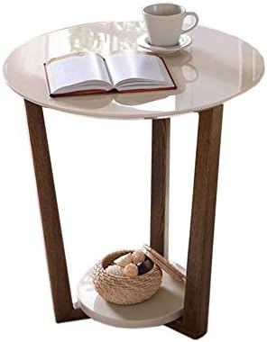 Telephone Table, Round Sofa Side End Tables Coffee Table/Nightstand,Plant/Telephone/Vase Holder for Living Room Bedroom Small Space(Color:Wood Grain,Size:19.6819.6821.65i
