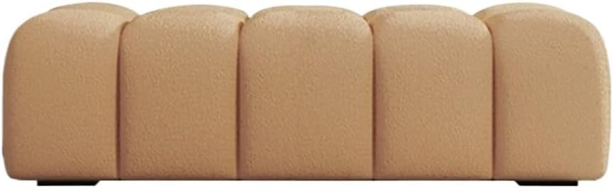 Modern Fabric Bed end Bench Long Bedroom Tatami Mat Dressing Room Sofa Wooden Shoe Changing Stool Entryway(Small)