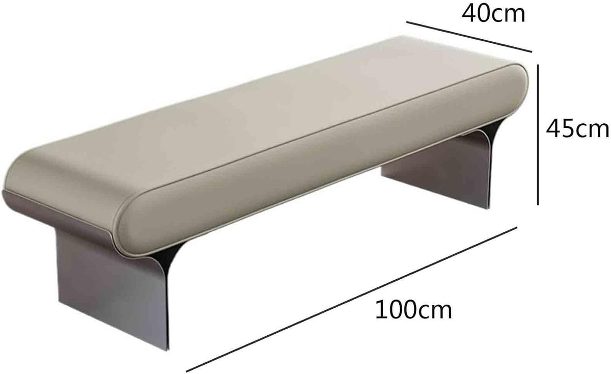 Modern Upholstered Bed end Bench Bedroom Home Use Bedside Dressing Room Long Shoe Changing Entryway(Small)