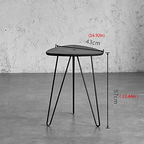 Telephone Table, Side Table,16.92",Sofa Side Table,Bedroom Balcony Small Telephone Tables,Metal Hairpin Legs(Color:Walnut,Size:16.9216.9222.44in)