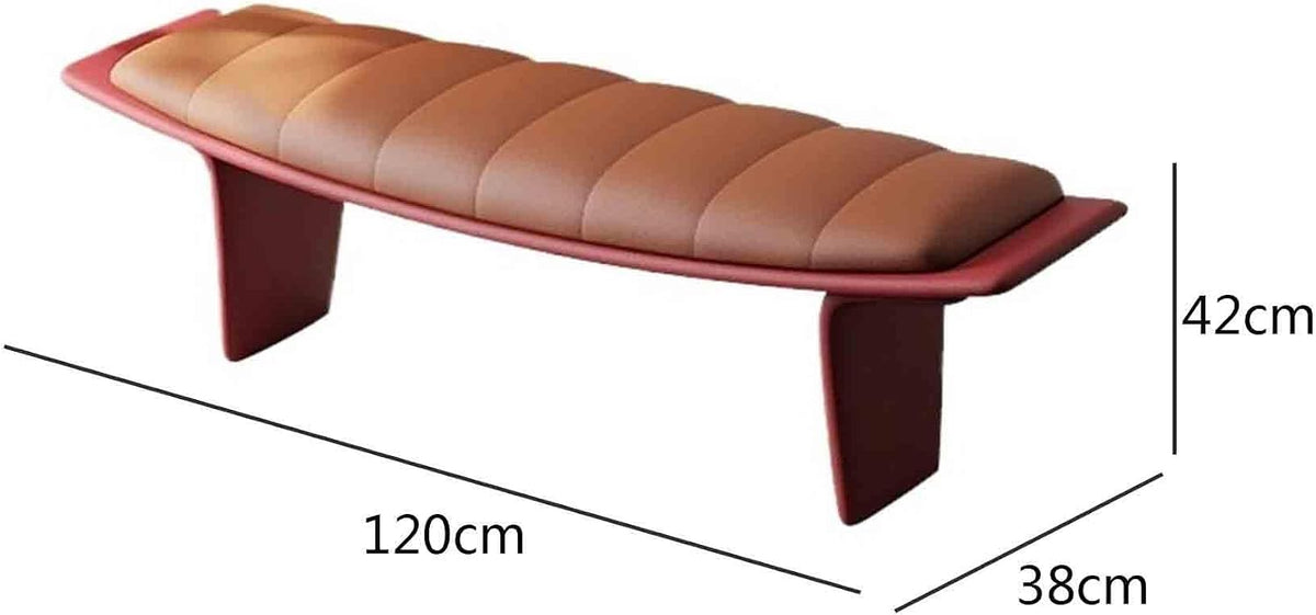 Modern Upholstered Long Bench for Living Room and Home Use Leather for Bedroom and Bed end Entryway(Medium)