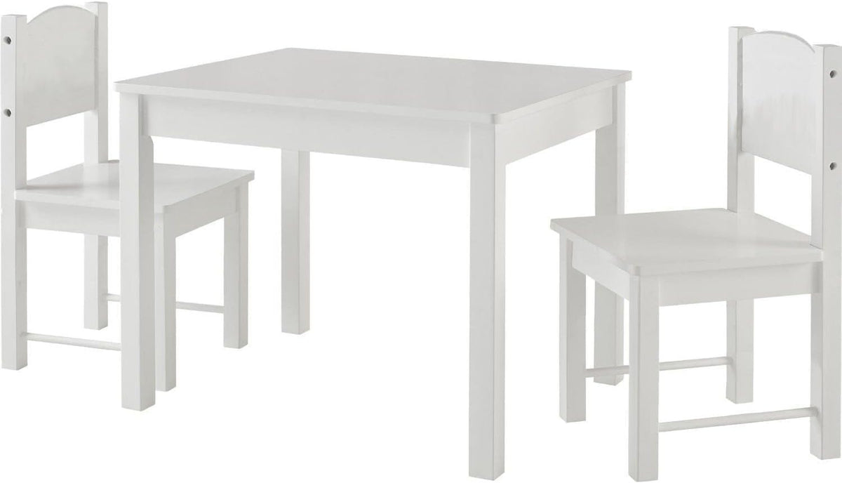 HYGRAD BUILT TO SURVIVE Kids Wooden Table and Chair Set - Stable and Sturdy Toddler Activity Table for Craft, Art - Perfect Children Gift for Livingroom, Daycare, Classroom, Playroom (White)