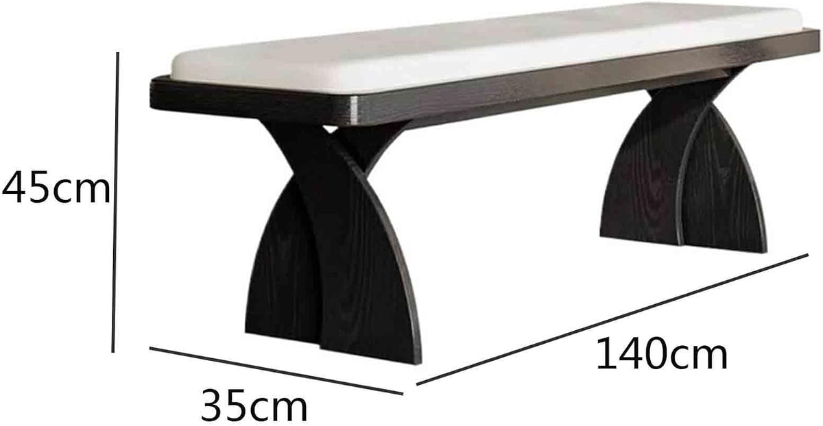 Modern Retro Wooden Long Bench at The Foot of The Bed in The Bedroom Dressing Room or Home for Changing Shoes Entryway(Medium)