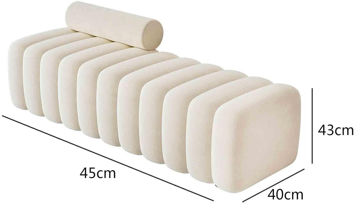 Modern Long Bench with Backrest for Changing Shoes Bedroom Bed end Walk-in Closet Rest Area Entryway(XS)