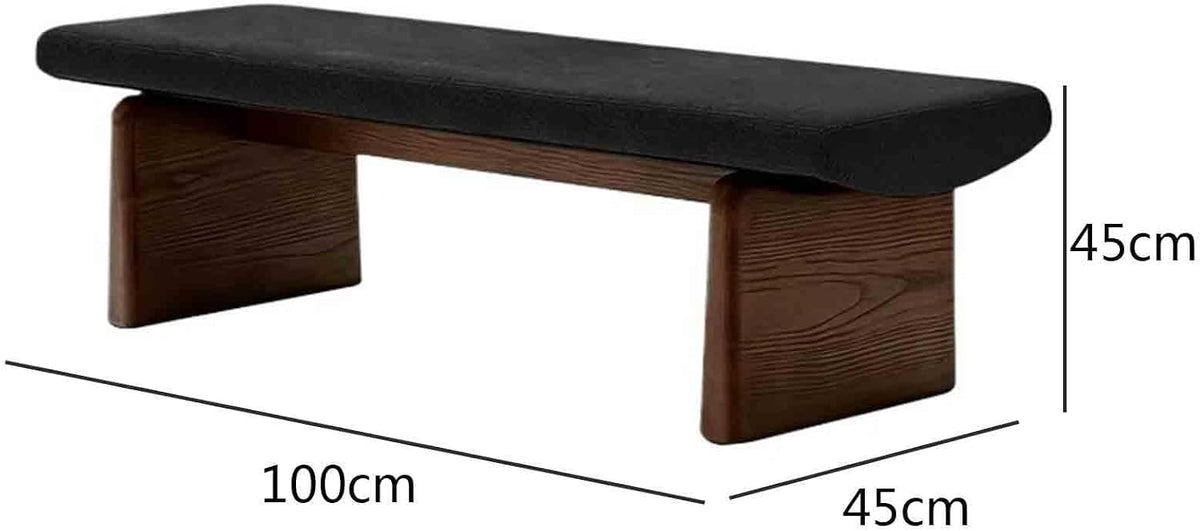 Modern Wooden Sofa Bedroom Bed end Bench Hotel Leisure Entryway(XS)