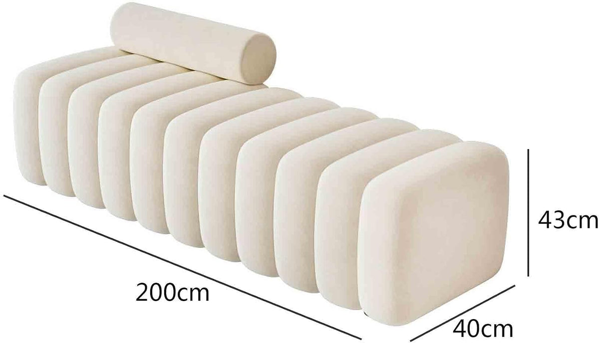 Modern Long Bench with Backrest for Changing Shoes Bedroom Bed end Walk-in Closet Rest Area Entryway(XXXX-Large)