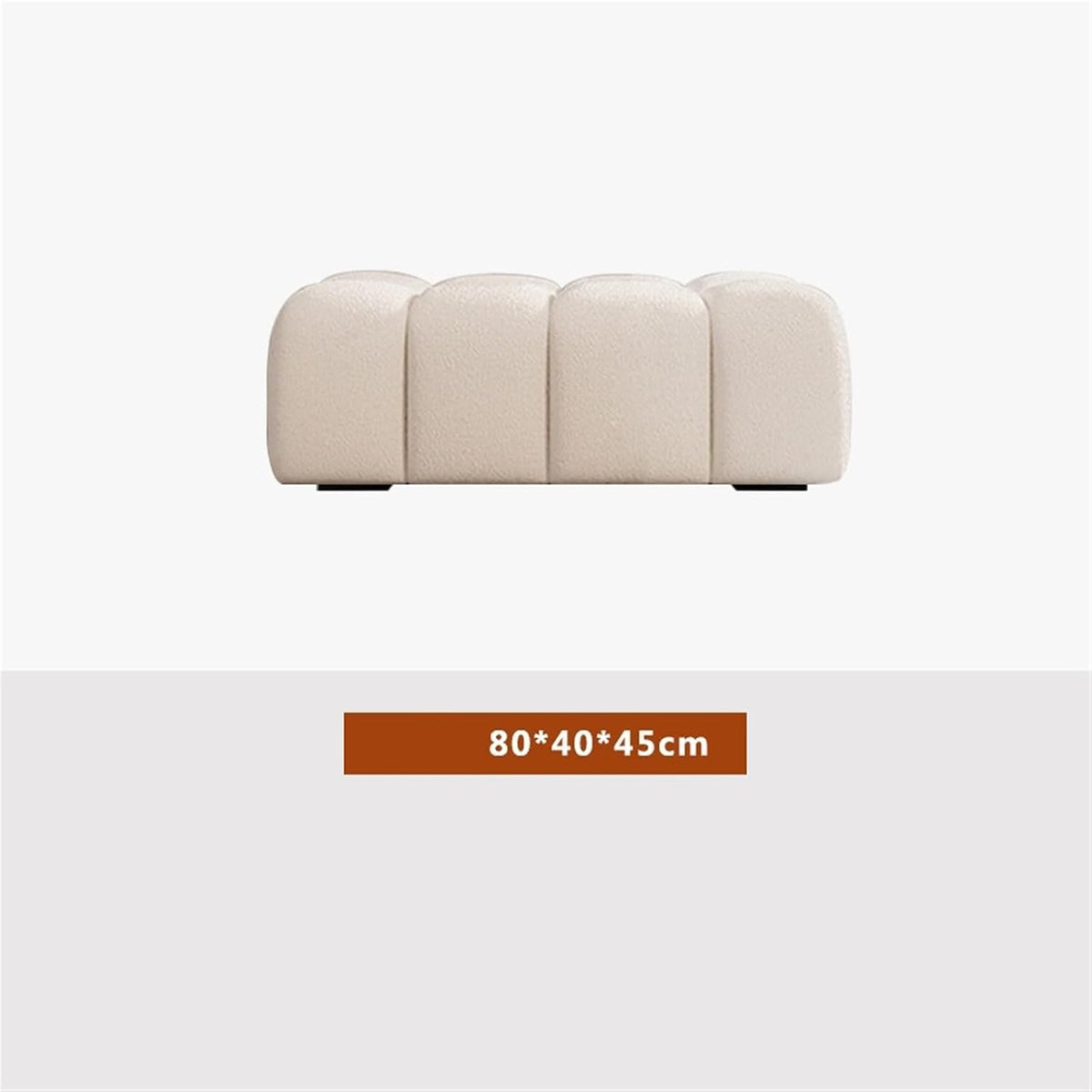 Modern Fabric Bed end Bench Long Bedroom Dressing Room Wooden Shoe Changing Entryway(Small)
