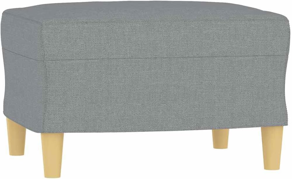 Cozy Fabric Footstool, 23.6x19.7x16.1 Inches, Durable and Breathable Fabric, Sturdy Plywood Frame, Stable Footrest for Sofa or Recliner, Compact Design for Living Room