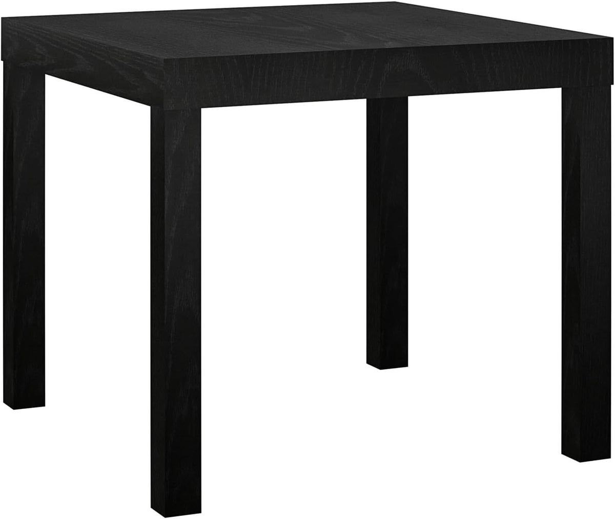 Oak Finish End Table – Sturdy, Water-Resistant, Minimalist, Easy Assembly for Small Spaces, 20” W x 20” D x 17.5” H (Black Oak)