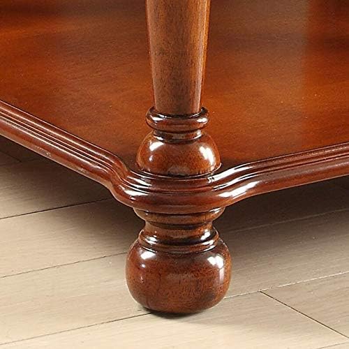 Telephone Table, Living Room Solid Wood Sofa Side Table,American Telephone Side Table,European Style Simple Retro Tea Table,Bedside Table with Drawers (Color:Chestnut,Siz