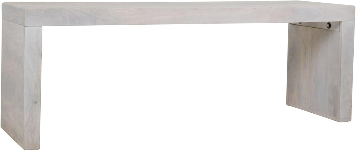 East at Main Karson Solid Wood Bench – Mango Wood Dining Bench or End of Bed Bench, Light Natural Finish, Entryway Bench for Bedroom, Living Room, or Hallway