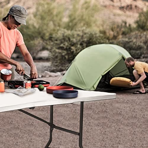 5FT Folding Table,Versatile Foldable Table,Portable | Utility folding table ideal for camping, picnics, parties, and indoor & outdoor events. Lightweight design, easy to store.