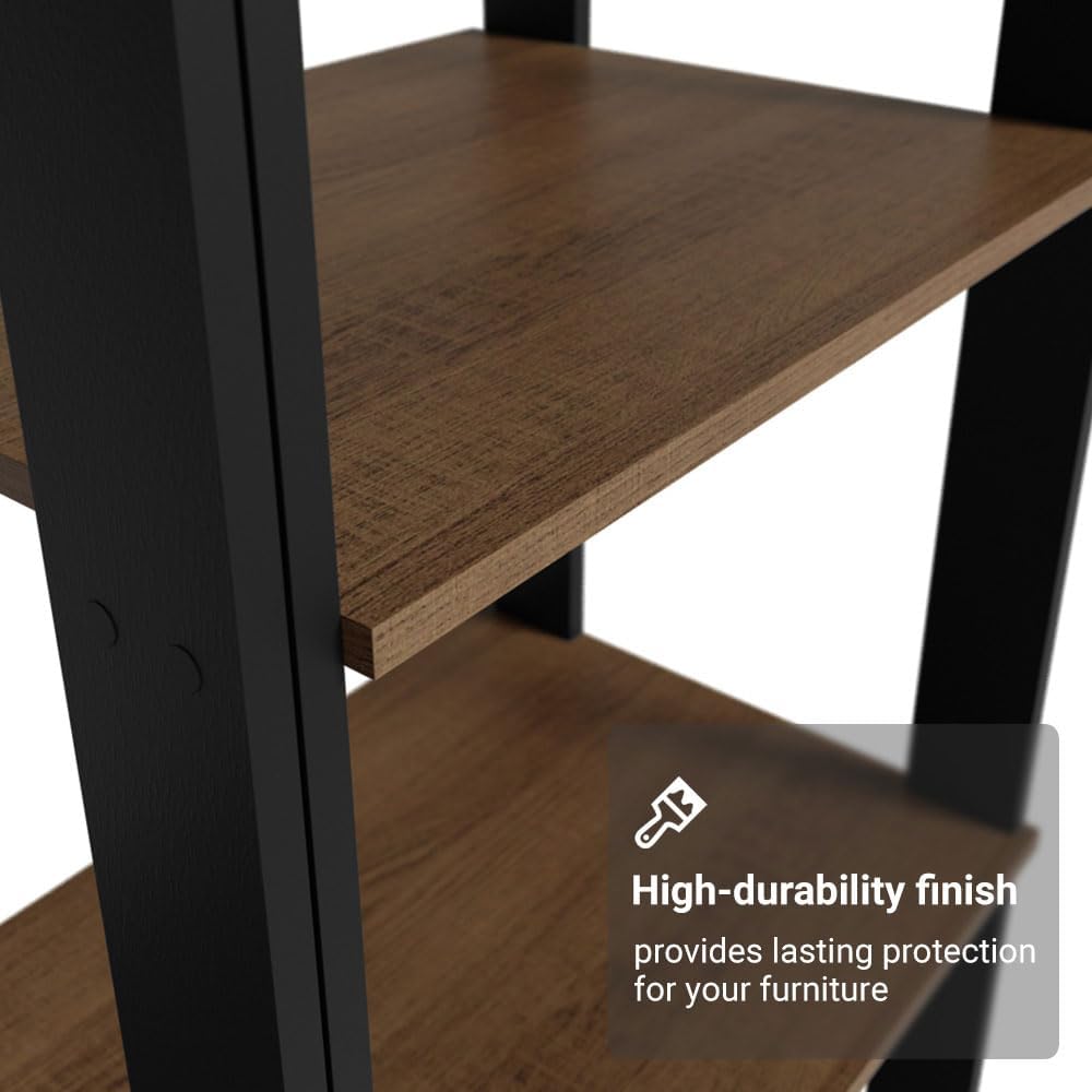 Madesa Kitchen Pantry Storage Rack with 2 Drawers, 7 Shelves and Hanging Space 51" L Multiuse Modular Cabinet for Kitchen Organization - Black/Brown