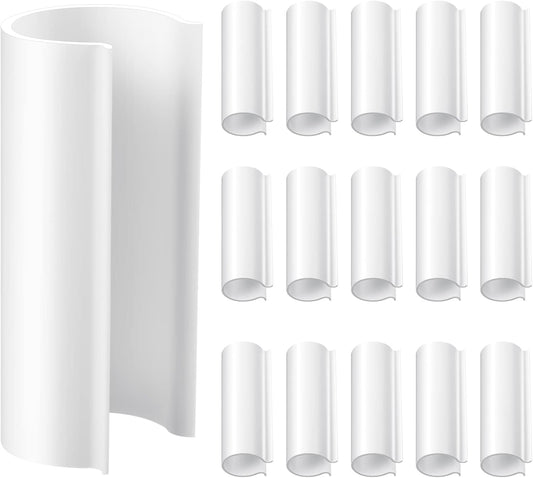 Jetec 16 Pcs PVC Pipe Clamps Greenhouses Strap Clips 2.4 Inches Long Summer PVC Water Pipe Clamps Strap Clips for Woodworking(for 3/4 Inch PVC Pipe,White)
