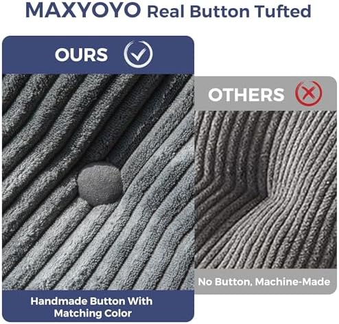 MAXYOYO Folding Sofa Bed, Convertible Chair Bed with Pillow | Foldable Couch with Back Support, Portable Fold Out Chair Comfy Floor Sofa for Living Room Bedroom, Dark Grey, Double