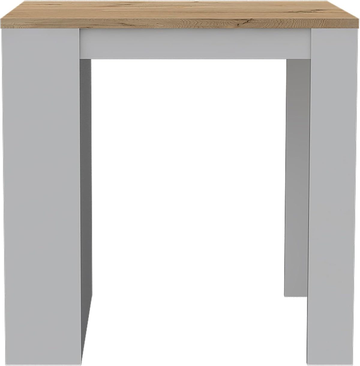 Kitchen Island with Three Drawers and Concealed Storage | Three open shelves for storage or decor display