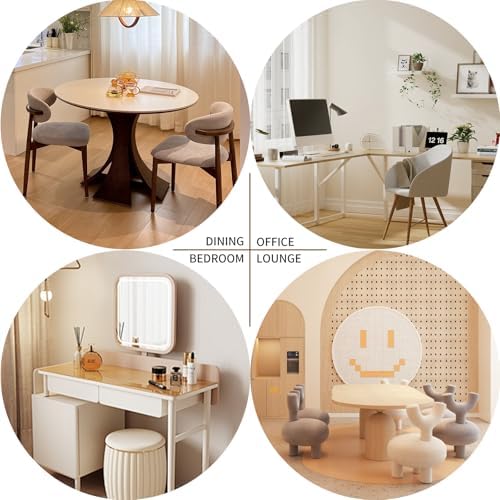 Velvet Dining Chairs Set of 2, Upholstered Dining Room Chairs with Metal Legs, Sillas de Comedor Modernas 2, Modern Kitchen Chairs for Dining Room, Living Room, Kitchen, Bedroom, Beige