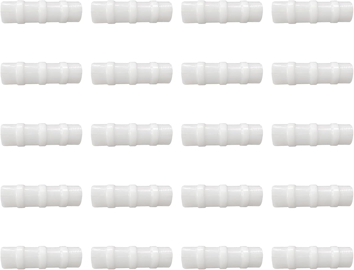 FDXGYH 20 Pcs Greenhouse Film Clamps ABS Snap ClampTube Clip Garden Buildings Tube Clip for 1/2" PVC Pipe（White）